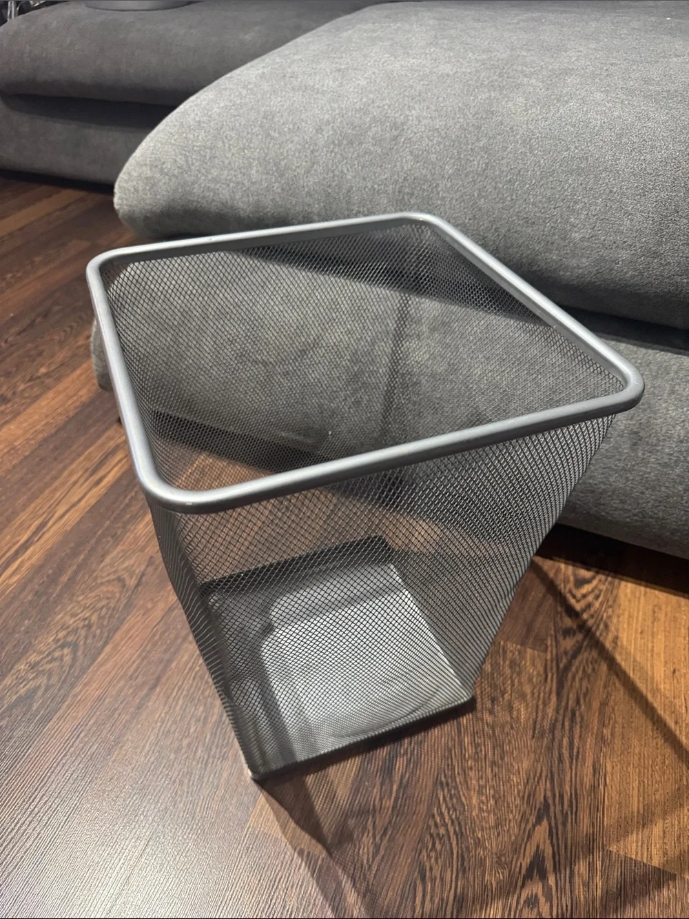 Mesh Wastebasket - Gray